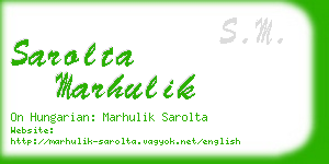 sarolta marhulik business card